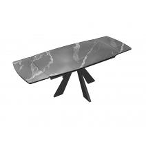  Стол DikLine SKU140 Керамика Серый мрамор/подстолье черное/опоры черные, фото 5 