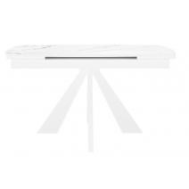  Стол DikLine SKU120 Керамика Белый мрамор/подстолье белое/опоры белые, фото 3 