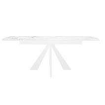  Стол DikLine SKU120 Керамика Белый мрамор/подстолье белое/опоры белые, фото 2 
