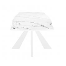  Стол DikLine SKU120 Керамика Белый мрамор/подстолье белое/опоры белые, фото 5 