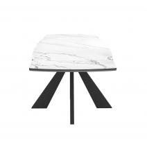  Стол DikLine SKU120 Керамика Белый мрамор/подстолье черное/опоры черные, фото 5 