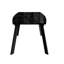  Стол DikLine XLS160 мрамор черный глянец/ черный / опоры черные, фото 5 