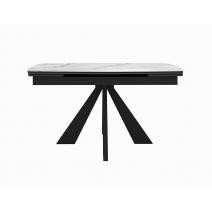  Стол DikLine SKU120 Керамика Белый мрамор/подстолье черное/опоры черные, фото 3 