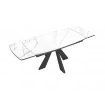  Стол DikLine SKU140 Керамика Белый мрамор/подстолье черное/опоры черные, фото 4 