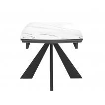  Стол DikLine SKU120 Керамика Белый мрамор/подстолье черное/опоры черные, фото 6 