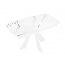  Стол DikLine SKU120 Керамика Белый мрамор/подстолье белое/опоры белые, фото 8 