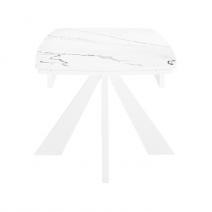  Стол DikLine SKU120 Керамика Белый мрамор/подстолье белое/опоры белые, фото 6 