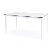  "Малага" обеденный стол из HPL 140х80см, цвет молочный, каркас белый, фото 1 