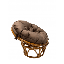  Кресло папасан - мини 23/01Е (d=85) с коричневой подушкой, фото 4 