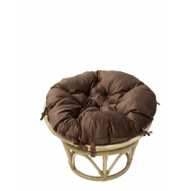  Кресло папасан - мини 23/01Е (d=85) с коричневой подушкой, фото 2 