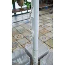  Зонт MISTRAL 300 квадратный без волана (база в комплекте) белый, фото 4 