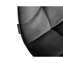  Стул полубарный DOBRIN OLIVIA, черные матовые ножки, темно-серый велюр (108-91), фото 7 