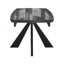  Стол DikLine SFU140 стекло черное мрамор глянец/подстолье черное/опоры черные (2 уп.), фото 6 