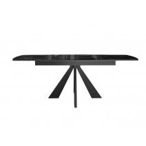  Стол DikLine SFU120 стекло черное мрамор глянец/подстолье черное/опоры черные (2 уп.), фото 2 