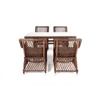  "Латте" обеденный стол из искусственного ротанга 140х80см, цвет коричневый, фото 6 