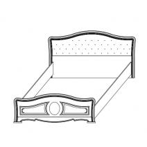  Азалия Кровать 1800x2000 с мягким изголовьем (Антивандальная ткань), эмаль, фото 1 