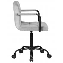  Офисное кресло для персонала DOBRIN TERRY BLACK, серый велюр (MJ9-75), фото 3 