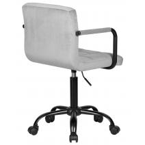  Офисное кресло для персонала DOBRIN TERRY BLACK, серый велюр (MJ9-75), фото 4 