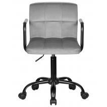 Офисное кресло для персонала DOBRIN TERRY BLACK, серый велюр (MJ9-75), фото 6 