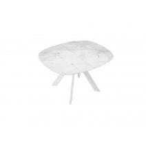  Стол DikLine BK100 Керамика Белый мрамор/подстолье белое/опоры белые, фото 8 