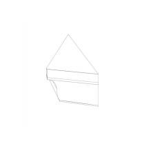  Каталея Стык карниза для углового шкафа внутренний 94х88, белая эмаль, фото 1 