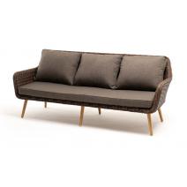  "Прованс" диван из искусственного ротанга трехместный, цвет коричневый, фото 1 