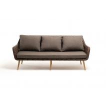  "Прованс" диван из искусственного ротанга трехместный, цвет коричневый, фото 2 