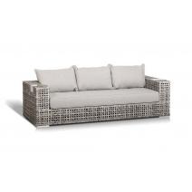  "Тито" диван из искусственного ротанга трехместный, цвет серый, фото 1 