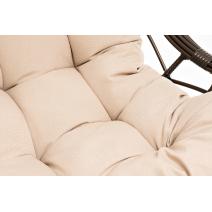  "Венеция" подвесное кресло-кокон из искусственного ротанга, цвет бронзовый с бежевой подушкой, фото 4 