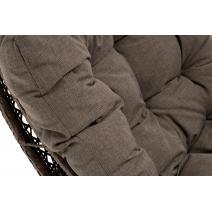  "Виши" подвесное кресло-кокон из искусственного ротанга, цвет коричневый с серо-коричневой подушкой, фото 3 