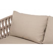  "Диего" диван 2-местный плетеный из роупа, каркас алюминий темно-серый (RAL7024), роуп темно-серый круглый, ткань темно-серая, фото 11 