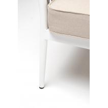  "Касабланка" диван 2-местный плетеный из роупа, каркас алюминий белый муар, роуп бежевый 20мм, ткань бежевая 035, фото 10 