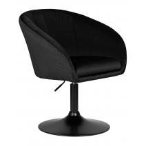  Кресло дизайнерское DOBRIN EDISON BLACK, черный велюр (1922-21), фото 2 