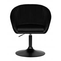  Кресло дизайнерское DOBRIN EDISON BLACK, черный велюр (1922-21), фото 6 