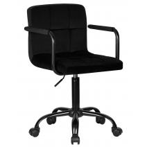  Офисное кресло для персонала DOBRIN TERRY BLACK, черный велюр (MJ9-101), фото 1 