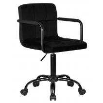  Офисное кресло для персонала DOBRIN TERRY BLACK, черный велюр (MJ9-101), фото 2 
