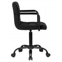  Офисное кресло для персонала DOBRIN TERRY BLACK, черный велюр (MJ9-101), фото 3 