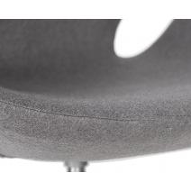  Кресло дизайнерское DOBRIN SWAN, серая ткань AF7, алюминиевое основание, фото 8 