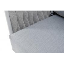  "Монако" диван 2-местный плетеный из роупа, каркас алюминий светло-серый (RAL7035) муар, роуп светло-серый 40 мм, ткань светло-серая, фото 5 