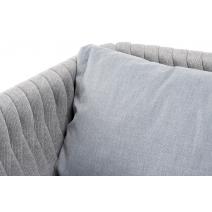  "Монако" диван 2-местный плетеный из роупа, каркас алюминий светло-серый (RAL7035) муар, роуп светло-серый 40 мм, ткань светло-серая, фото 6 