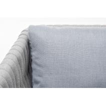  "Монако" кресло плетеное из роупа, каркас алюминий светло-серый (RAL7035) муар, роуп светло-серый 40 мм, ткань светло-серая, фото 7 