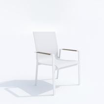  Обеденная группа MIRRA SOLA каркас белый / стол поливуд 180 / текстилен белый, фото 6 