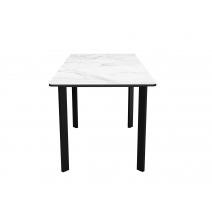  Стол DikLine LK110 Керамика Белый мрамор/подстолье черное/опоры черные, фото 6 