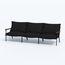  Лаунж зона FESTA черная с трехместным диваном, фото 9 