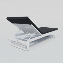  Шезлонг LETTO антрацит - белый каркас, фото 7 