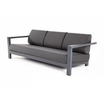  "Гранада" диван 3-местный, каркас алюминий темно-серый (RAL7024) муар, ткань темно-серая 027, фото 1 