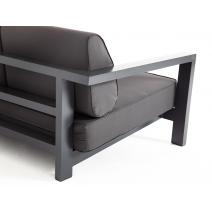  "Гранада" диван 3-местный, каркас алюминий темно-серый (RAL7024) муар, ткань темно-серая 027, фото 3 