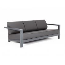  "Гранада" диван 3-местный, каркас алюминий темно-серый (RAL7024) муар, ткань темно-серая 027, фото 4 