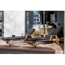  Шезлонг MICHELLE SUNLOUNGE с черной подушкой, фото 1 