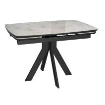  Стол DikLine DKU120 Керамика Italian Grey (глянец серый)/подстолье черное/опоры черные (2 уп.), фото 1 